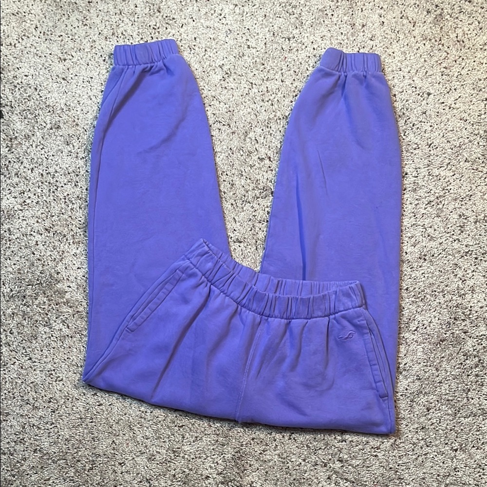Hollister Adjustable Rise Purple Joggers Size Small